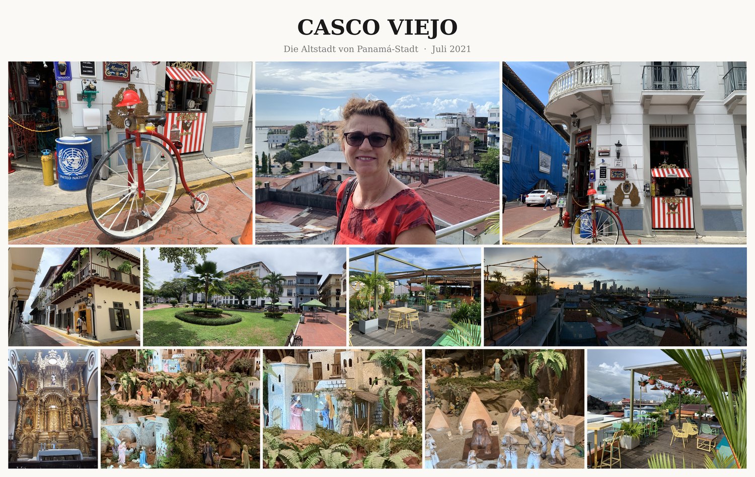 Fotocollage Casco Viejo: die Altstadt von Panamá-Stadt
